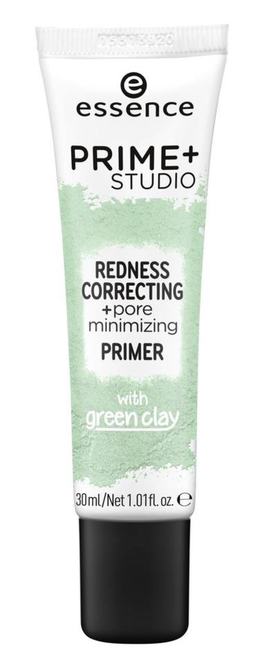 essence prime+ studio redness correcting + pore minimizing primer