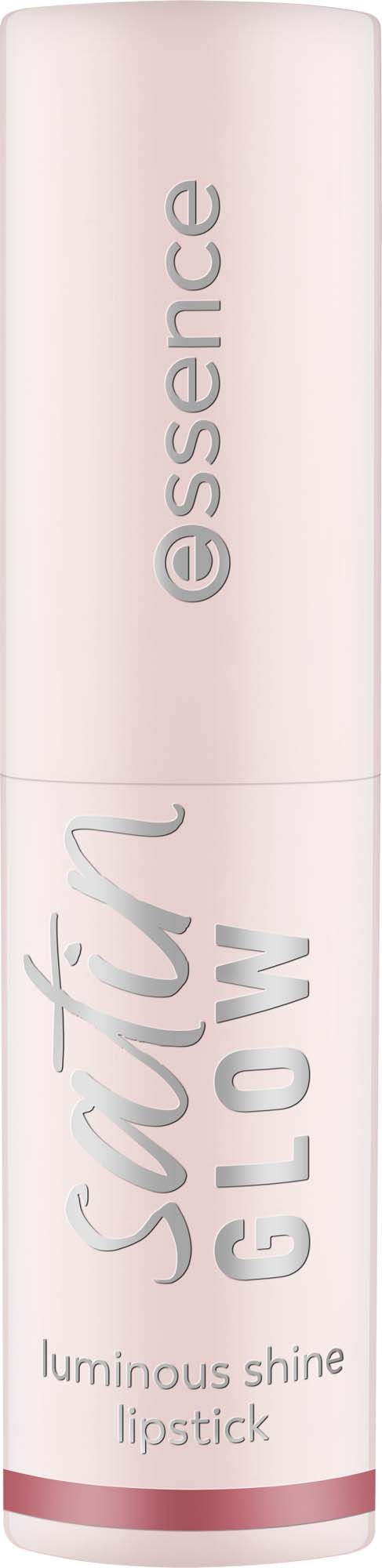 Ett rosa och vitt läppstift med etiketten Subt Glow för glansiga läppar.