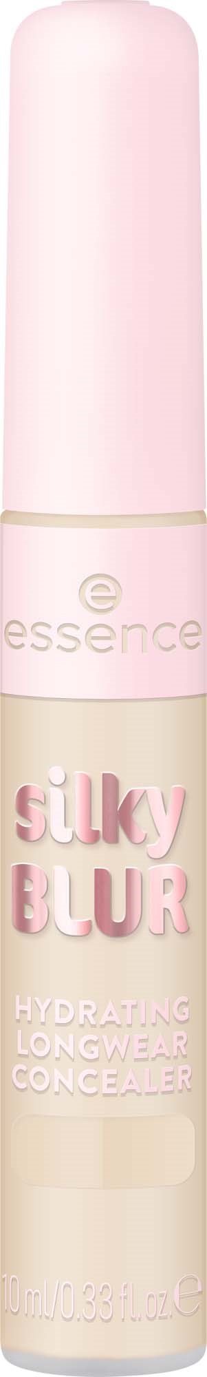 A pink and beige cylindrical concealer tube with text for moisturizing longwear makeup.