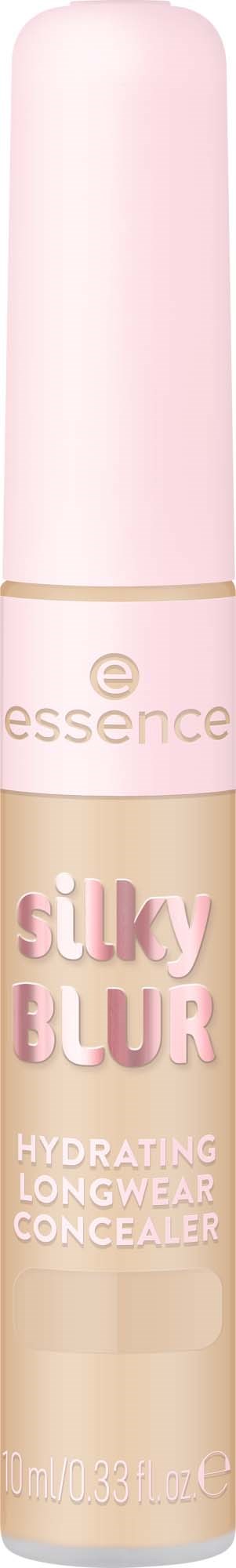 En lyserød og beige stiftconcealer fra Essence mærket Silky Blur Hydrating Longwear Concelar.