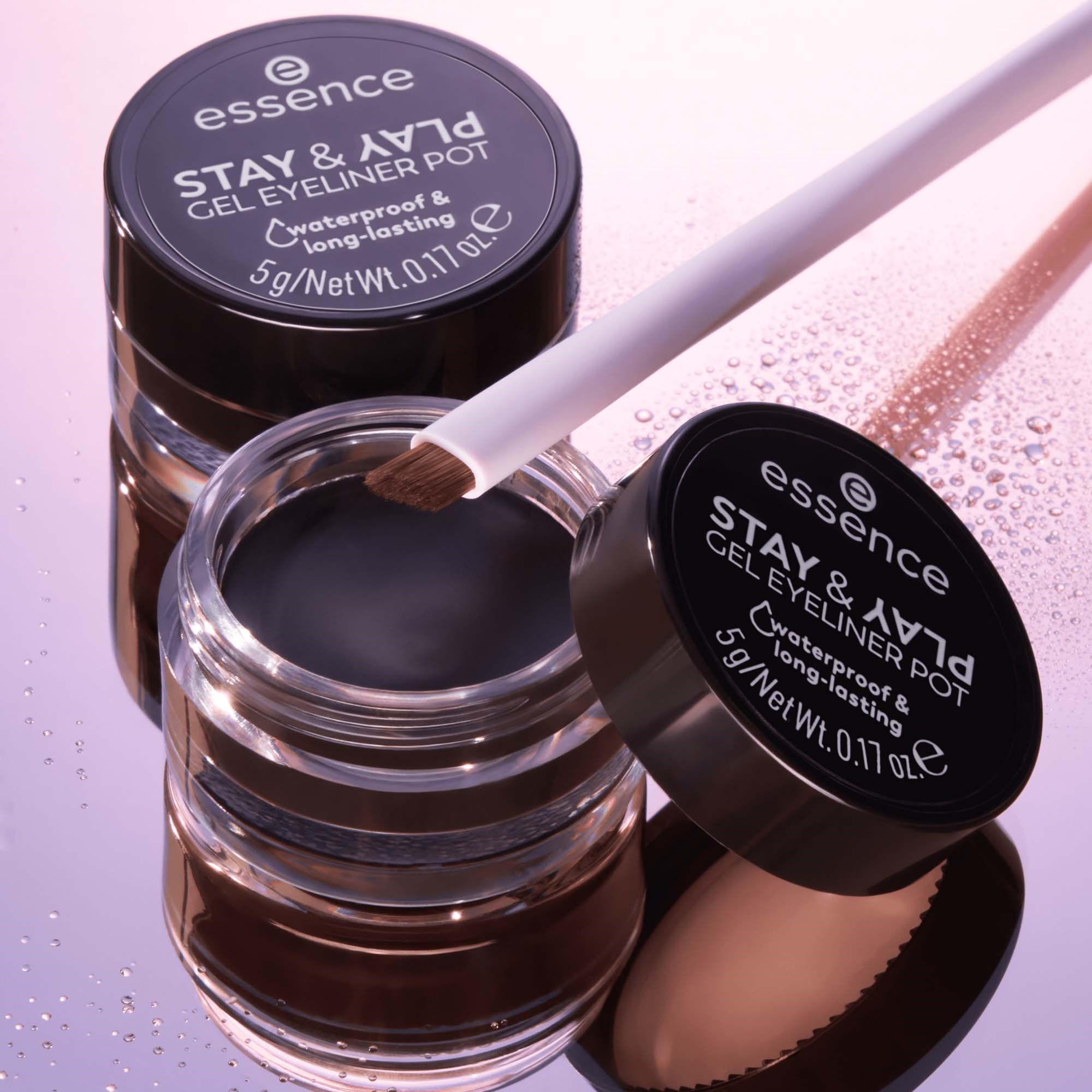 essence Stay & Play Gel Eyeliner Pot 01 Black (obrázok 5)
