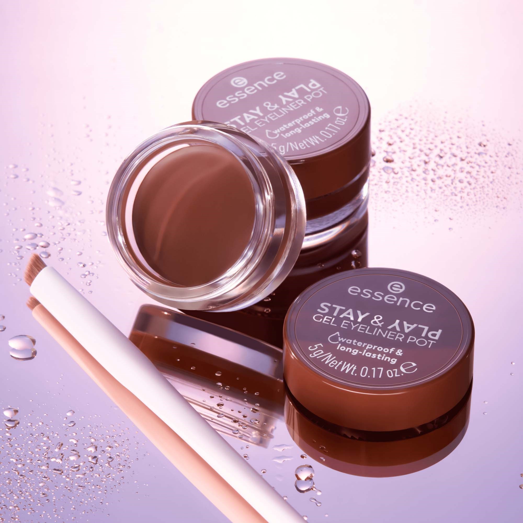 essence Stay & Play Gel Eyeliner Pot 02 Brown (obrázok 4)