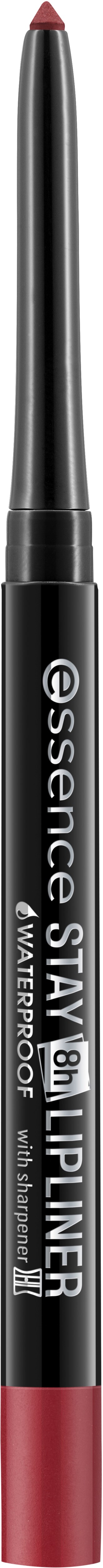 Ein schwarzer und roter flüssiger Eyeliner mit dem Markennamen 'essence'.