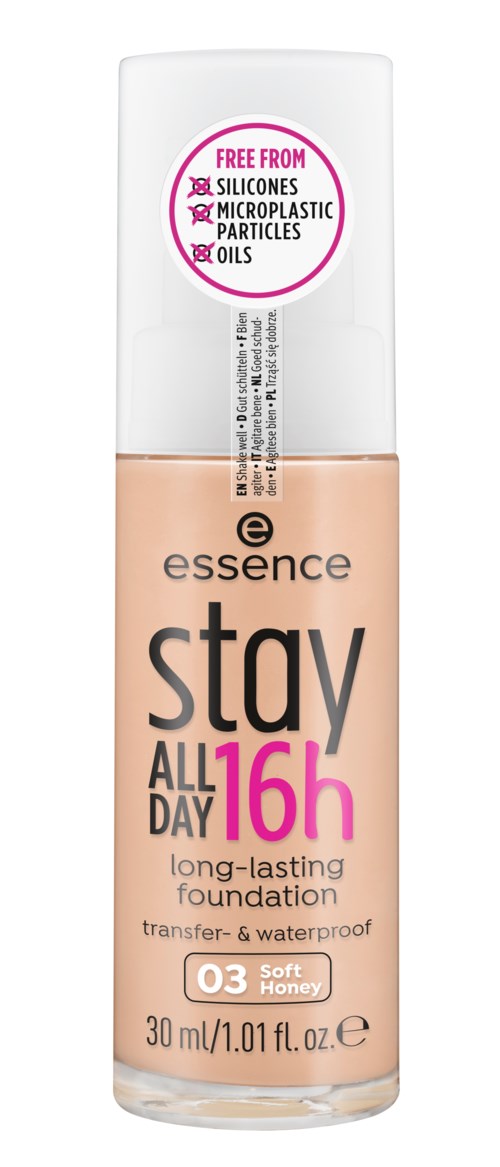 essence stay ALL DAY 16h long-lasting foundation 03 Soft Honey