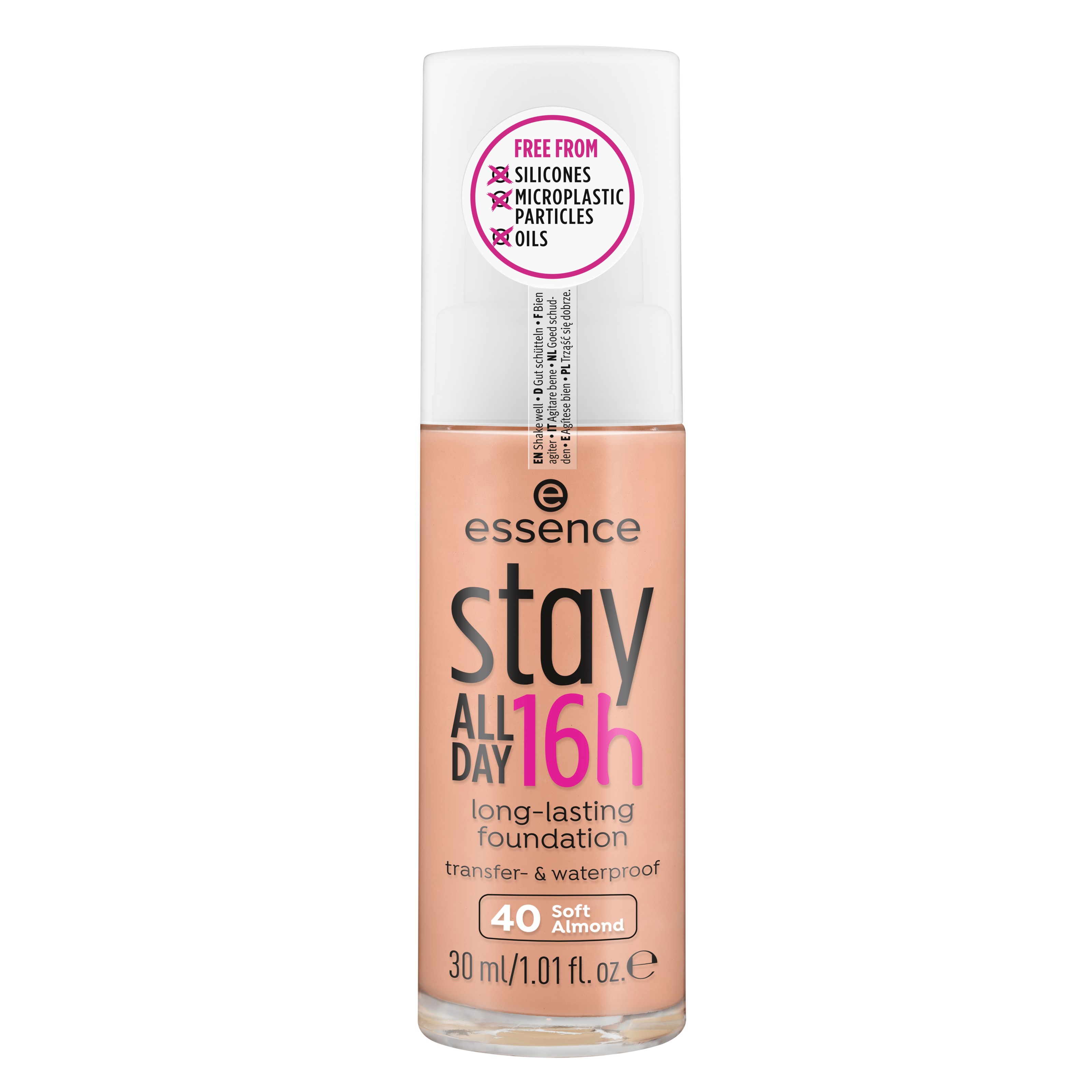 Läs mer om essence stay ALL DAY 16h long-lasting foundation 40 Soft Almond