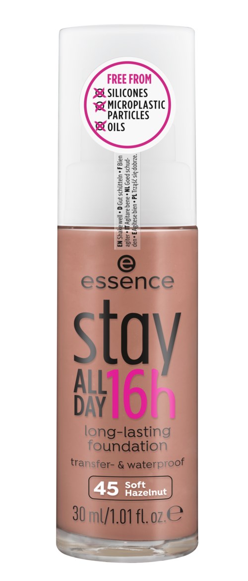essence stay ALL DAY 16h long-lasting foundation 45 Soft Hazelnut