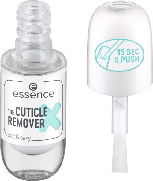 Nagellack Entferner Flasche und Deckel mit Anweisungen.