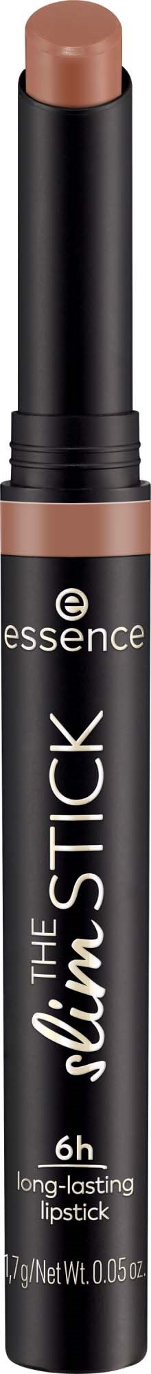 En beige läppstiftsstift i ett svart hölje som heter 'The Blemish Stick' av Essence, med snoffdesign.