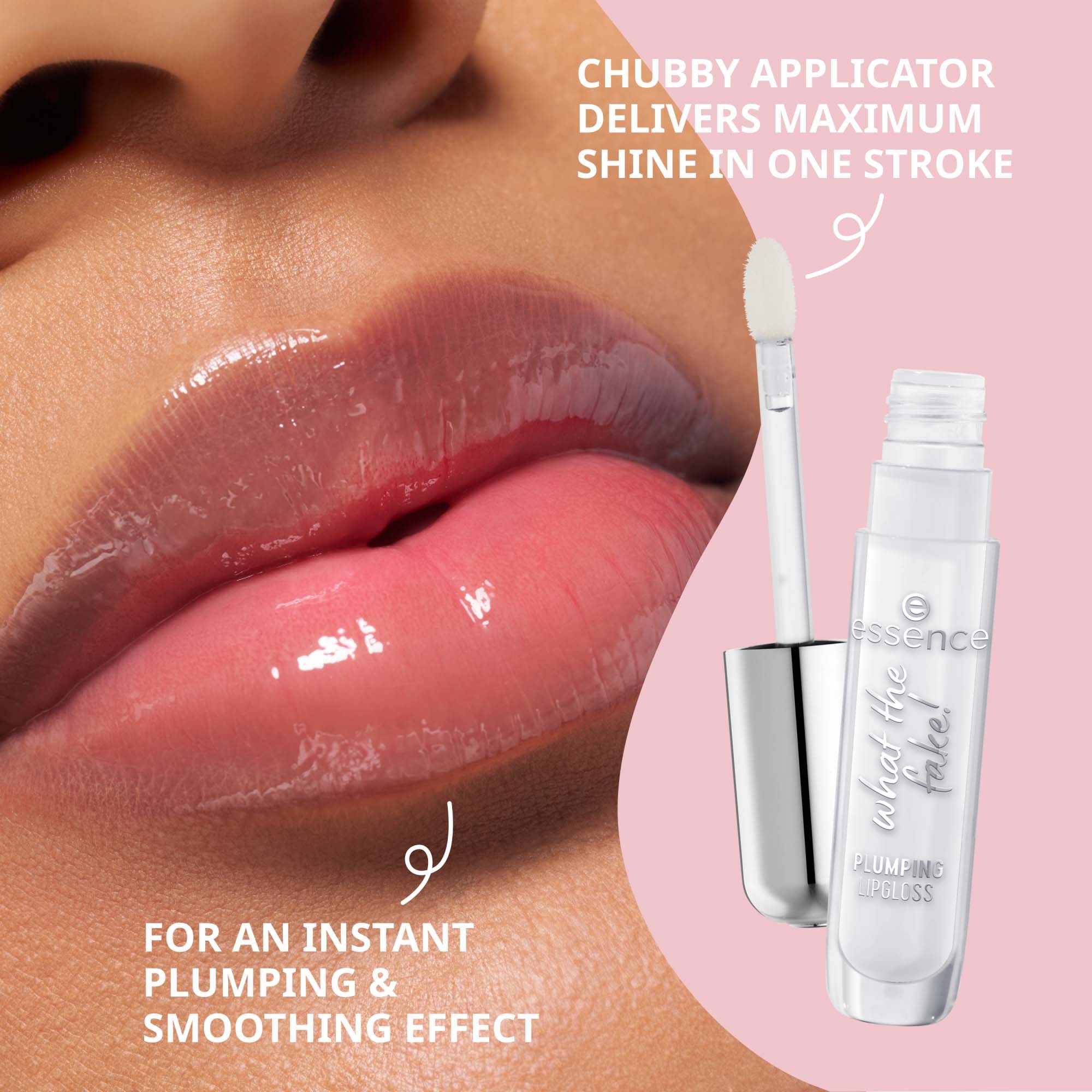 essence What The Fake! Plumping Lipgloss 102 Pink About It (obrázok 9)