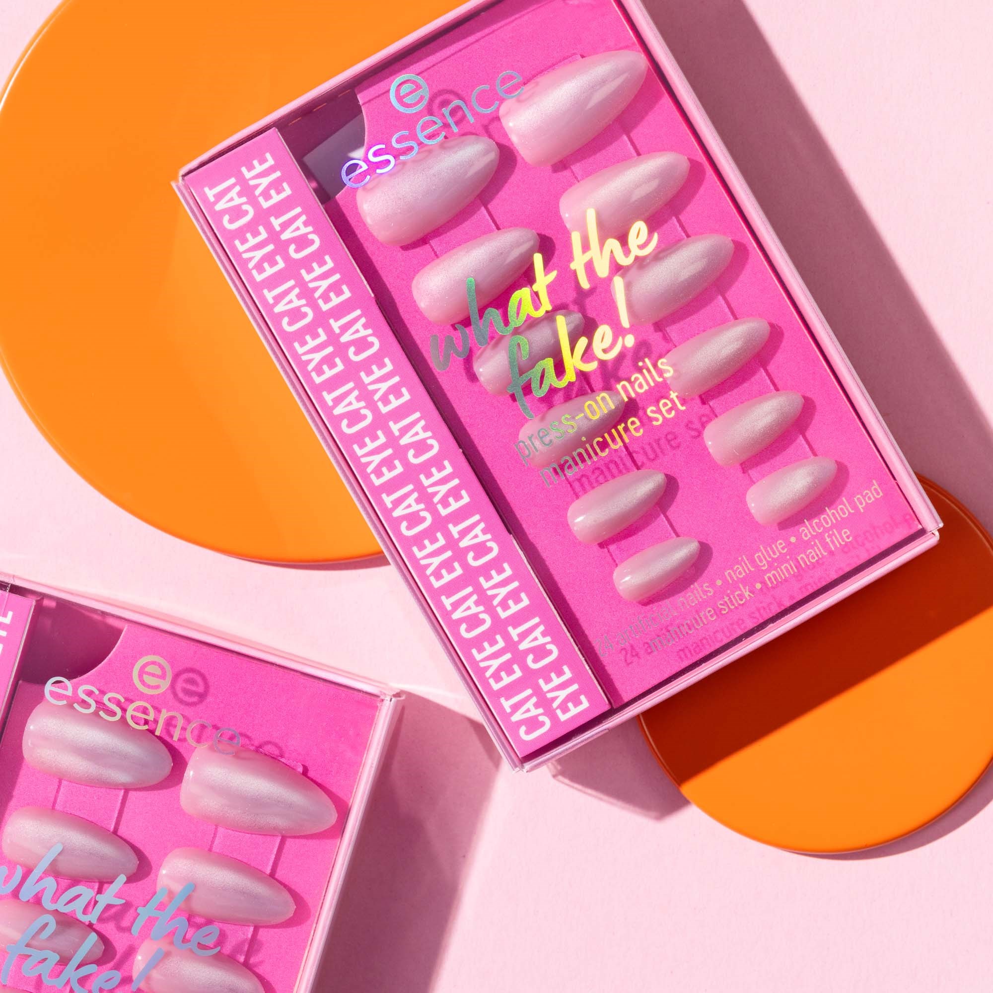 essence What The Fake! Press-On Nails Manicure Set 02 CAT EYE