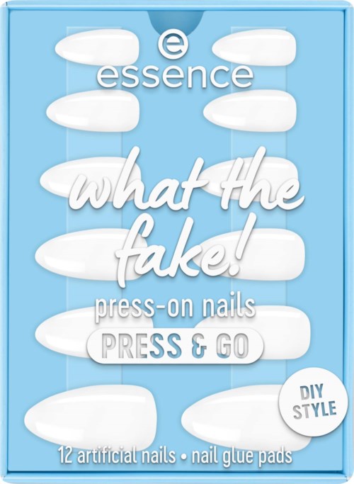 essence What The Fake! Press-On Nails Press & Go 02 Bare White