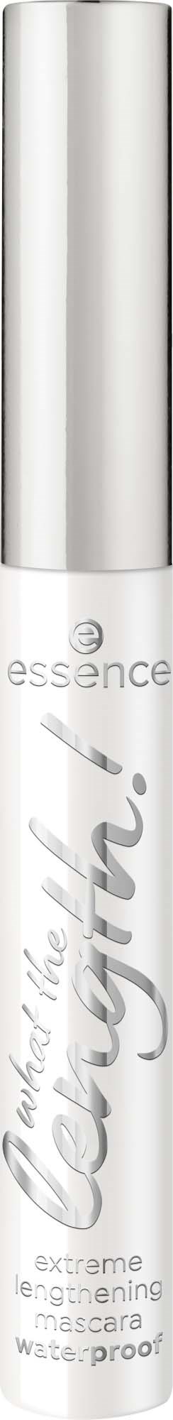 A white mascara tube with silver at the top and text that says "Couture" and "extreme lengthening mascara waterproof."