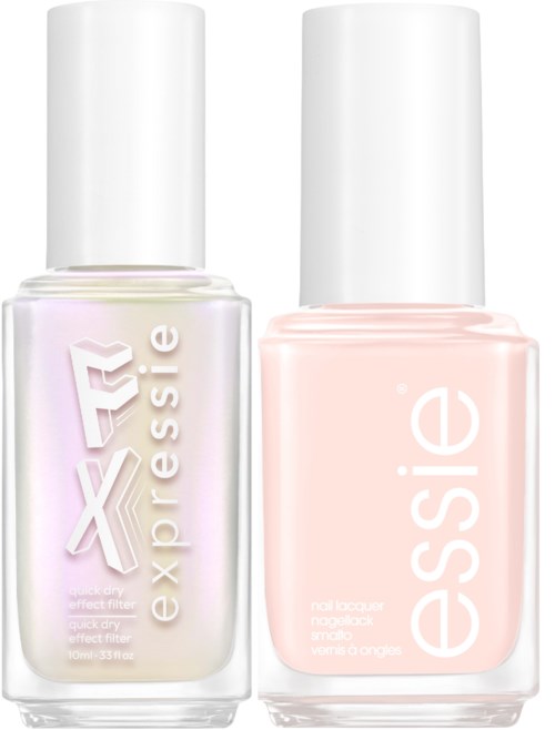 Essie Ballet slippers + Iced Out FX Filter Top Coat