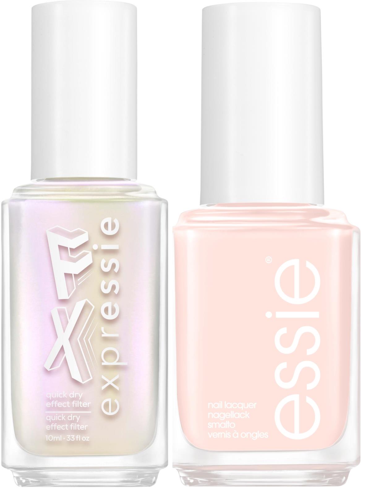 Essie Ballet slippers + Iced Out FX Filter Top Coat