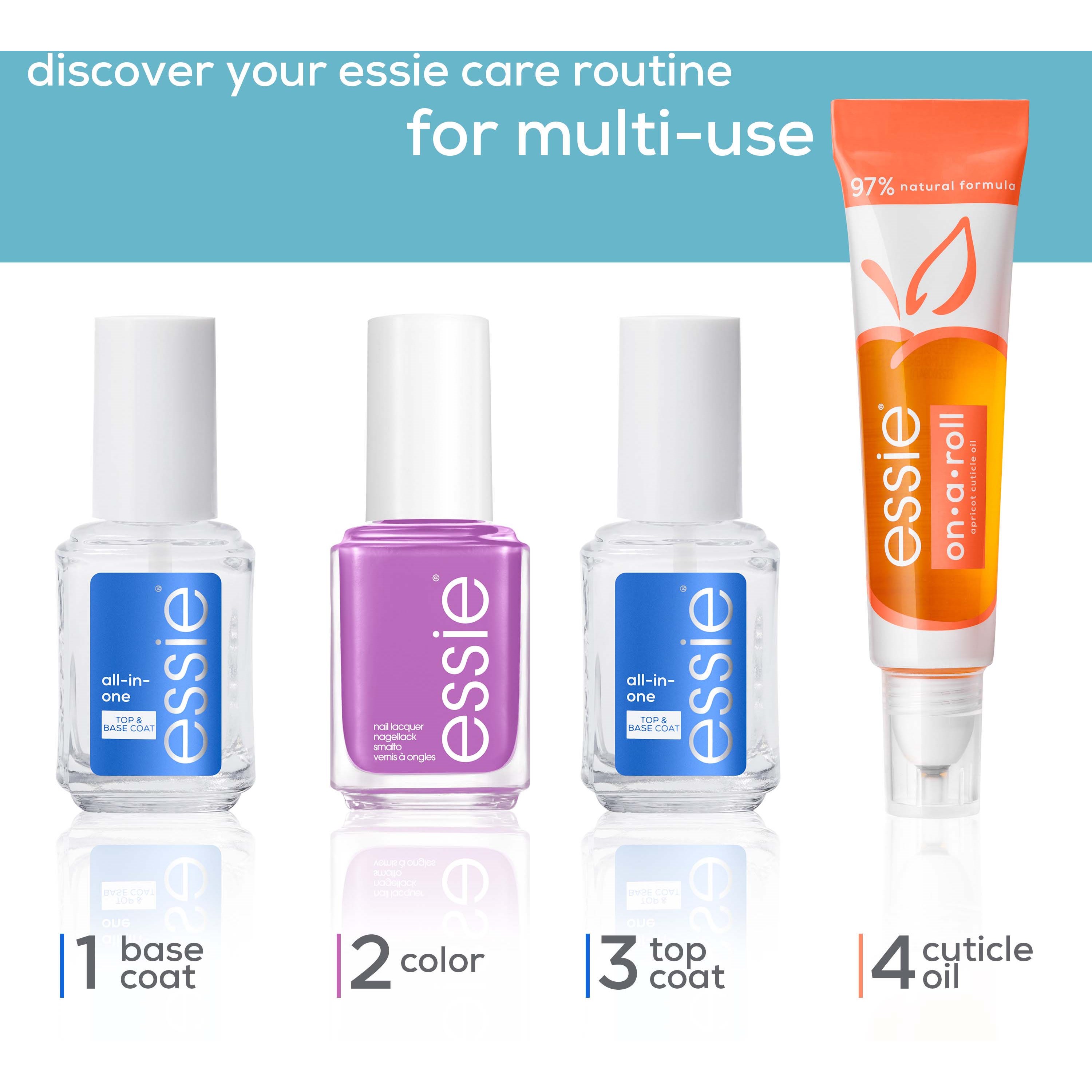 Essie Nail Care Base + Top Coat, All-In-One 14 ml (obrázok 6)