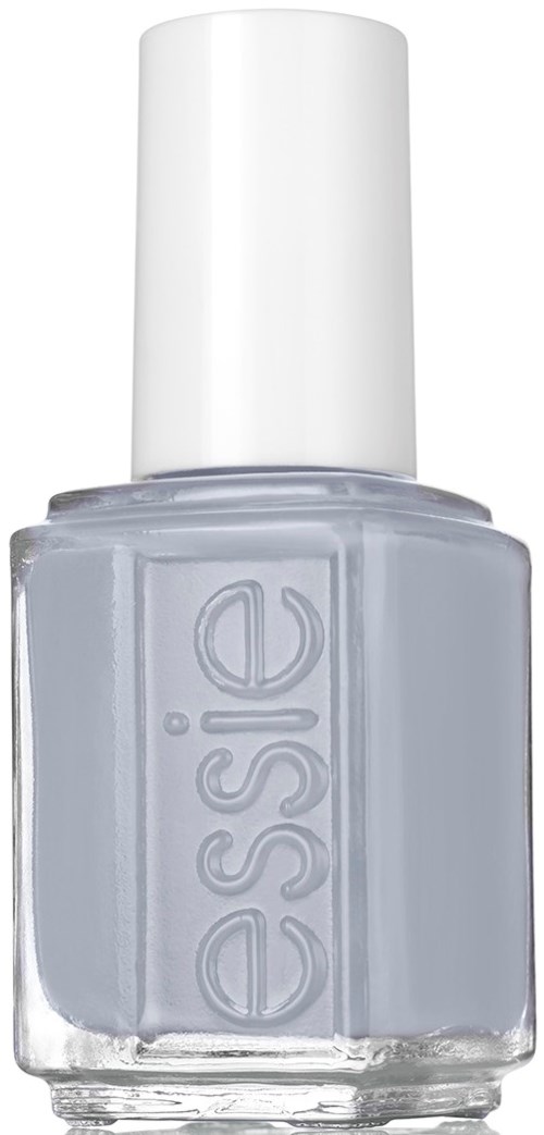En flaska ljuslila nagellack med vit kork och märket 'essie' präglat på glaset.