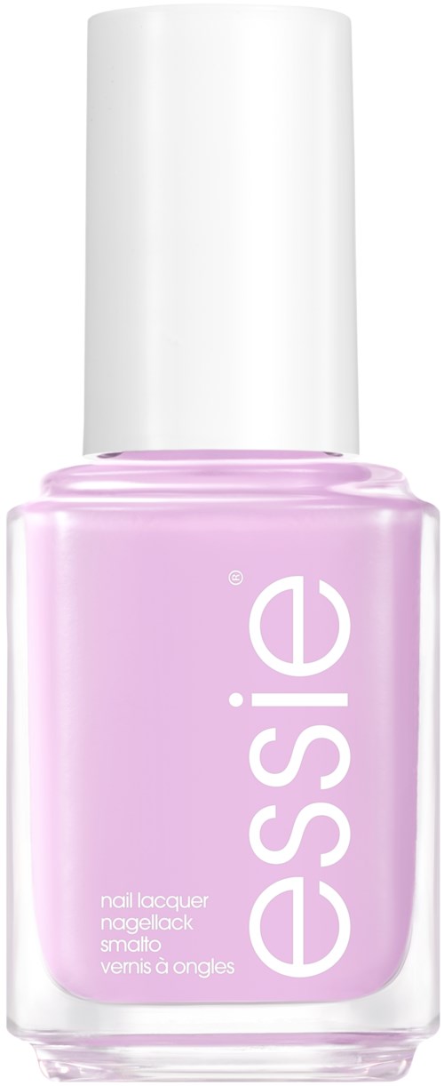En flaska ljusrosa nagellack med vitt lock och etiketten ‘essence’.