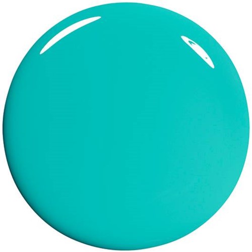 En glansig, tealfärgad sfär med reflektioner på ytan.