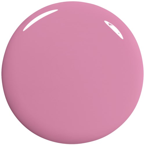 Eine rosa glänzende Kugel mit weißen glänzenden Flecken, ähnelt einer glänzenden Kugel oder Blase.