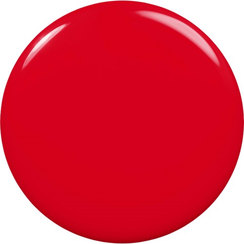 En stor, skinnende rød kule med et refleksjonsområde på øvre venstre side.
