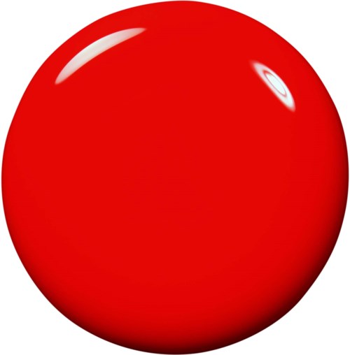 Eine glänzende rote Kugel mit hellen Reflexen auf der Oberfläche.