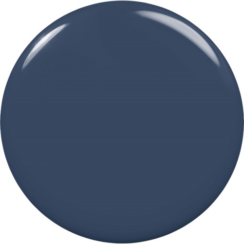 Eine dunkelblaue runde Form mit einem glänzenden Spiegel, ähnelt einem glänzenden Knopf oder Ball.