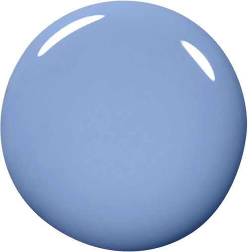 Ein glänzender blauer Ball mit Lichtreflexionen. Es hat keine Muster oder Text.