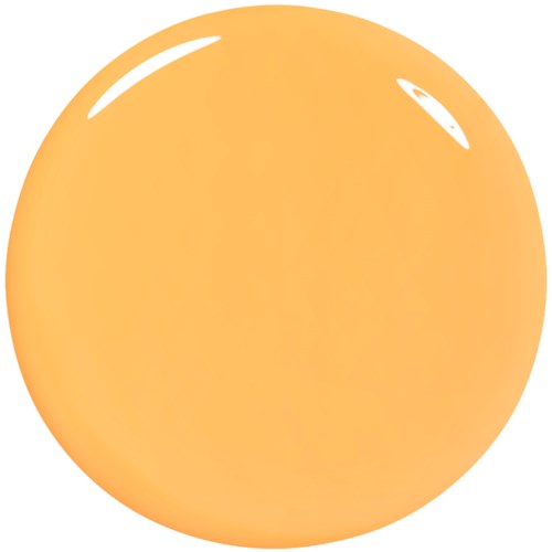 En stor, rund, orange boll med glänsande reflektioner på ytan.