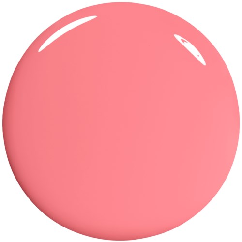 En slät rosa boll med glänsande reflektioner på en enkel bakgrund.