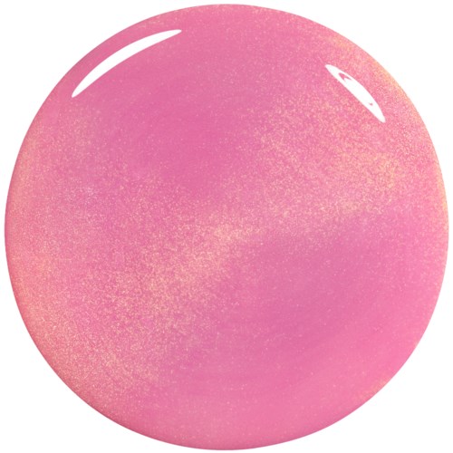 En stor rosa boll med glänsande fläckar och en mjuk, slät yta.