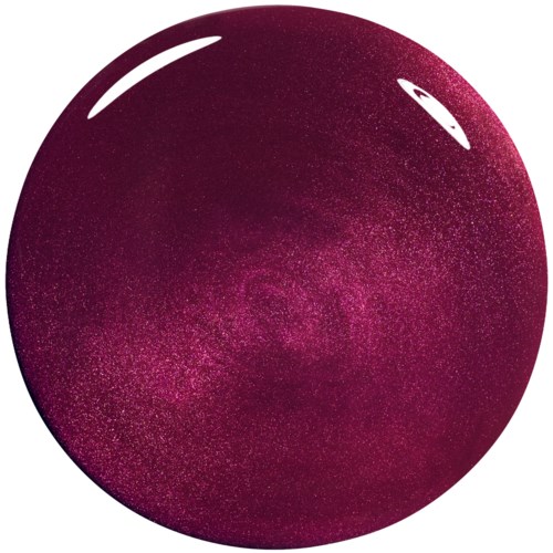 En glansig, mörk rosa sfär med en glänsande vit reflektion upptill.