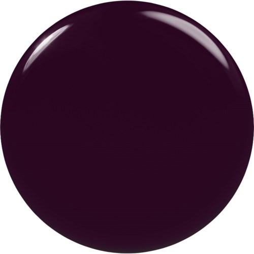 A shiny, dark, round object with smooth surface and bright reflections, resembling a glossy sphere.