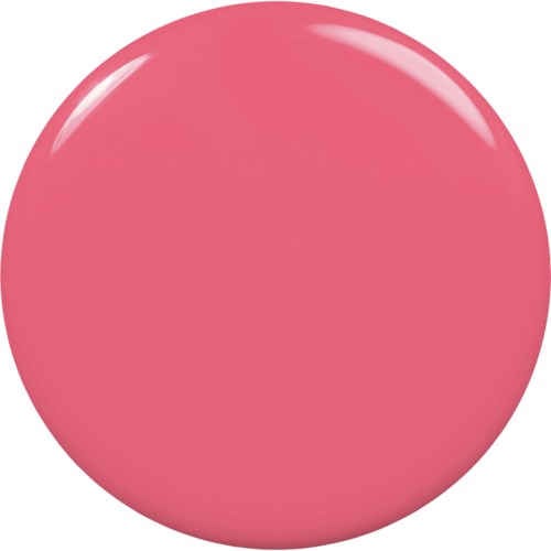 A large, pink, shiny circular object, likely a ball or button.