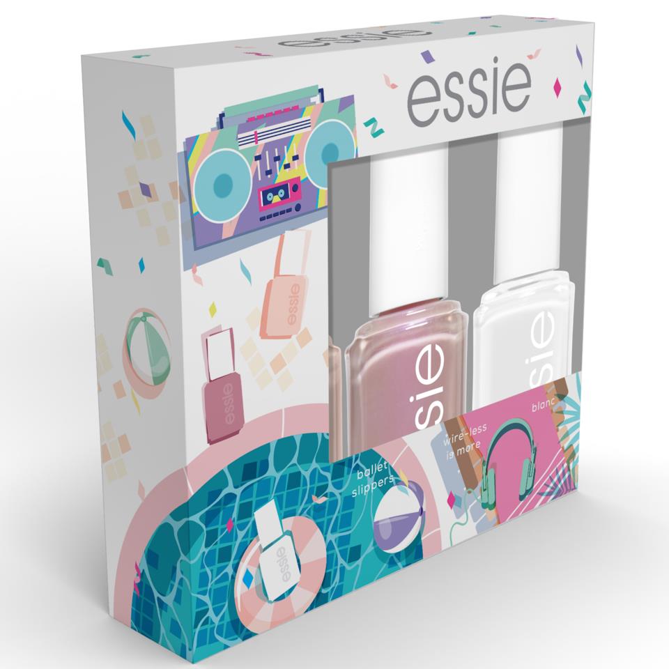 Essie Summer Mini Trio Giftset Ballet Slippers Wire-Less is More and Blac