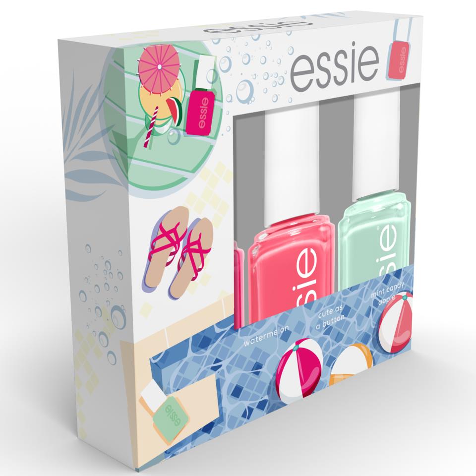 Essie Summer Mini Trio Giftset Watermelon Cute as a Button and Mint Candy Apple