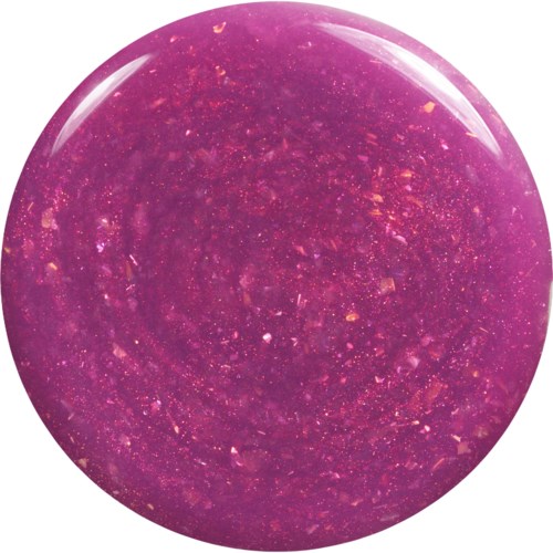 A shiny purple gem with small glittering spots inside, round in shape and smooth on the surface.