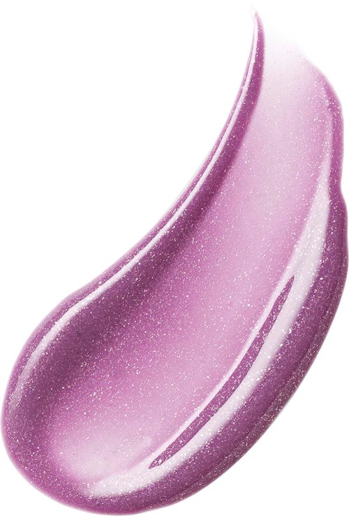 Paars en roze glitterige crème of gel swirl voor make-up of huidverzorging.