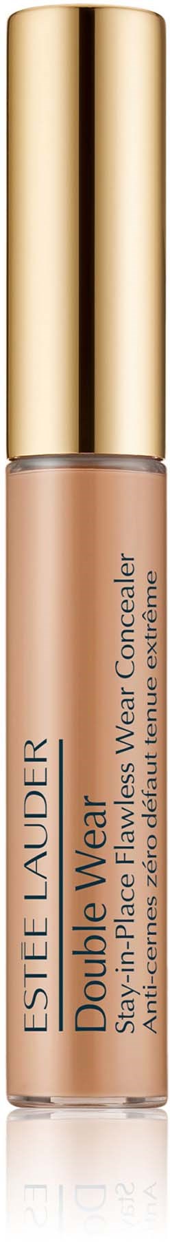 En beige flytande i ett klart rör med guldlock, märkt Estée Lauder Double Wear Concealer.