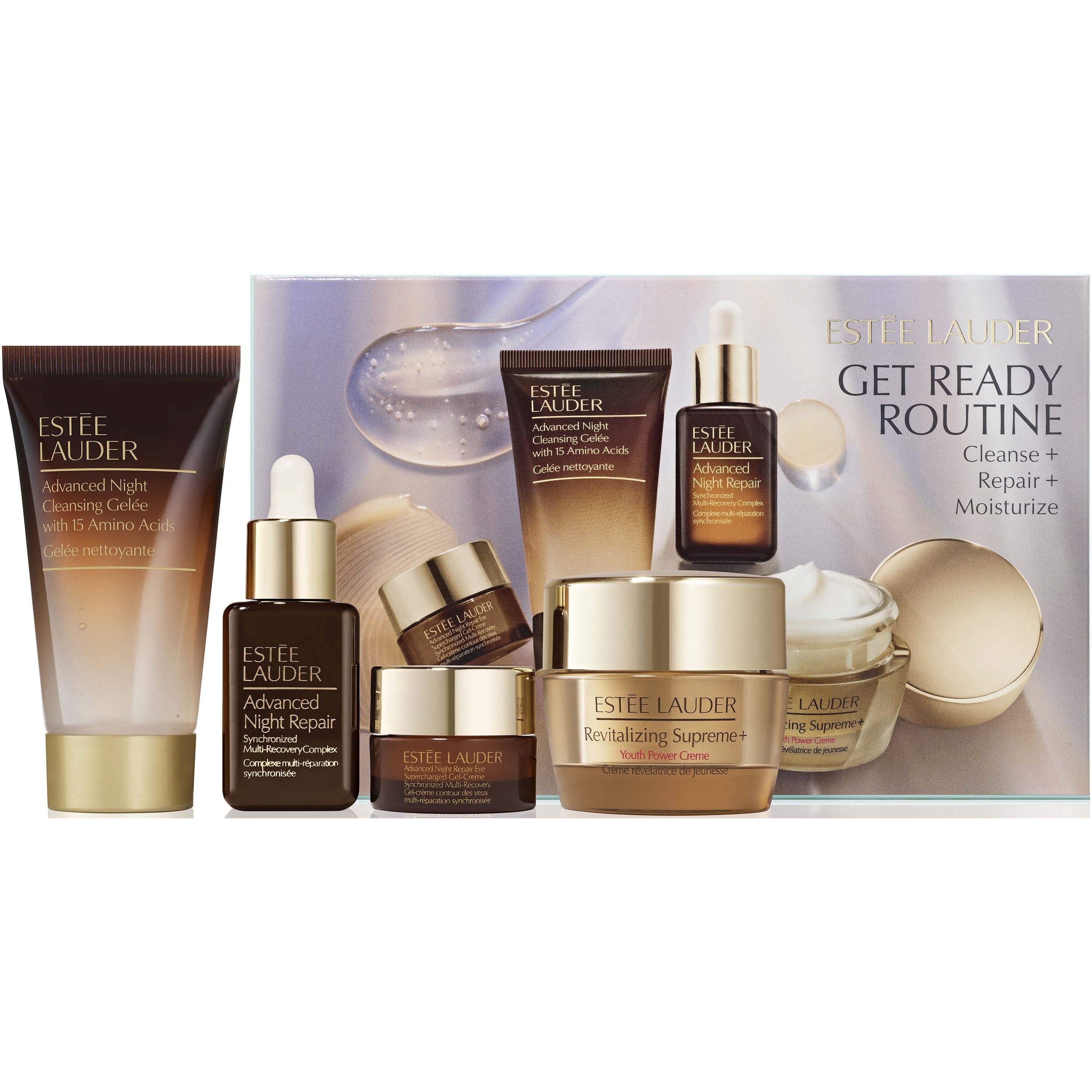 Estée Lauder Get Ready Routine Cleanse + Repair + Moisturize Star billede