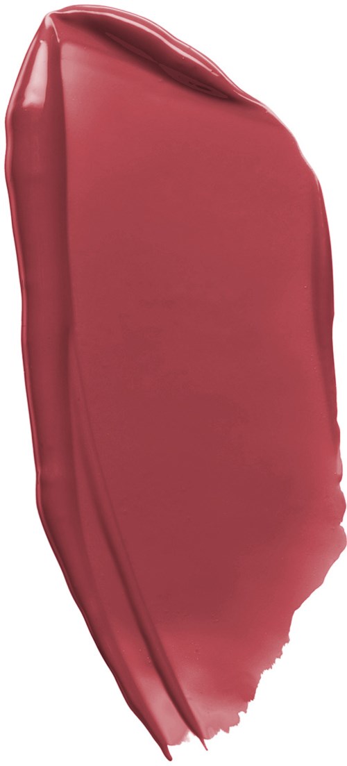 En provbit av rosa läppstift, slät och krämig, med svagt glans på ytan.