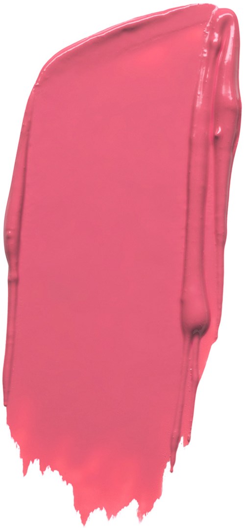 Ett rosa läppstiftssmått på vit bakgrund.