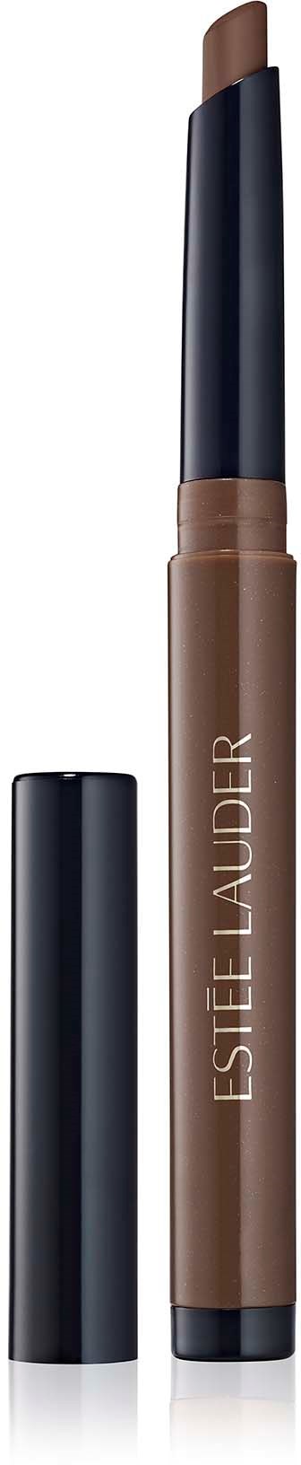 Een wenkbrauwpotlood in bruin met zwarte dop en de merknaam Estée Lauder aan de zijkant.