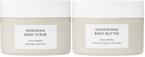 Estelle&Thild Organic Beauty Citrus Menthe Renewing Body Scrub 200 ml & Nourishing Body Butter 200 ml