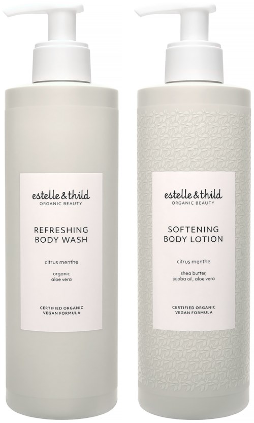 Estelle&Thild Organic Beauty Citrus Menthe Refreshing Body Wash 400 ml & Softening Body Lotion 400 ml