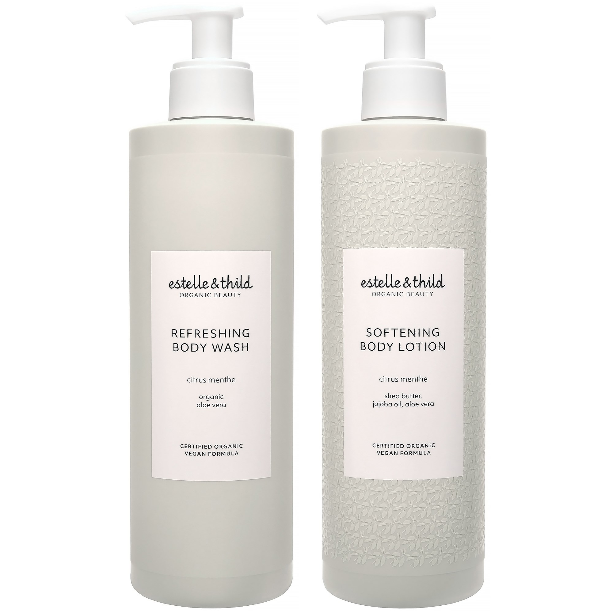 Läs mer om Estelle&Thild Organic Beauty Citrus Menthe Body Wash & Lotion Duo 400