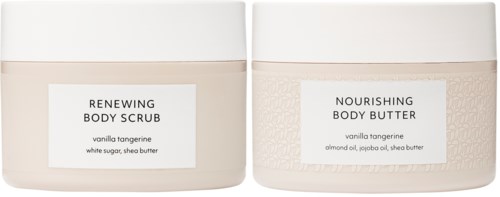Estelle&Thild Organic Beauty Vanilla Tangerine Renewing Body Scrub 200 ml & Nourishing Body Butter 200 ml