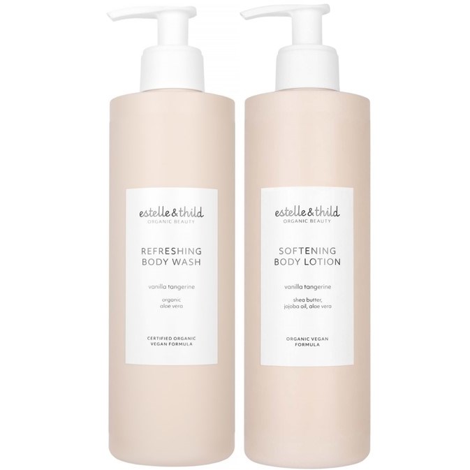 Estelle & Thild Vanilla Tangerine Refreshing Body Wash 400 ml & S