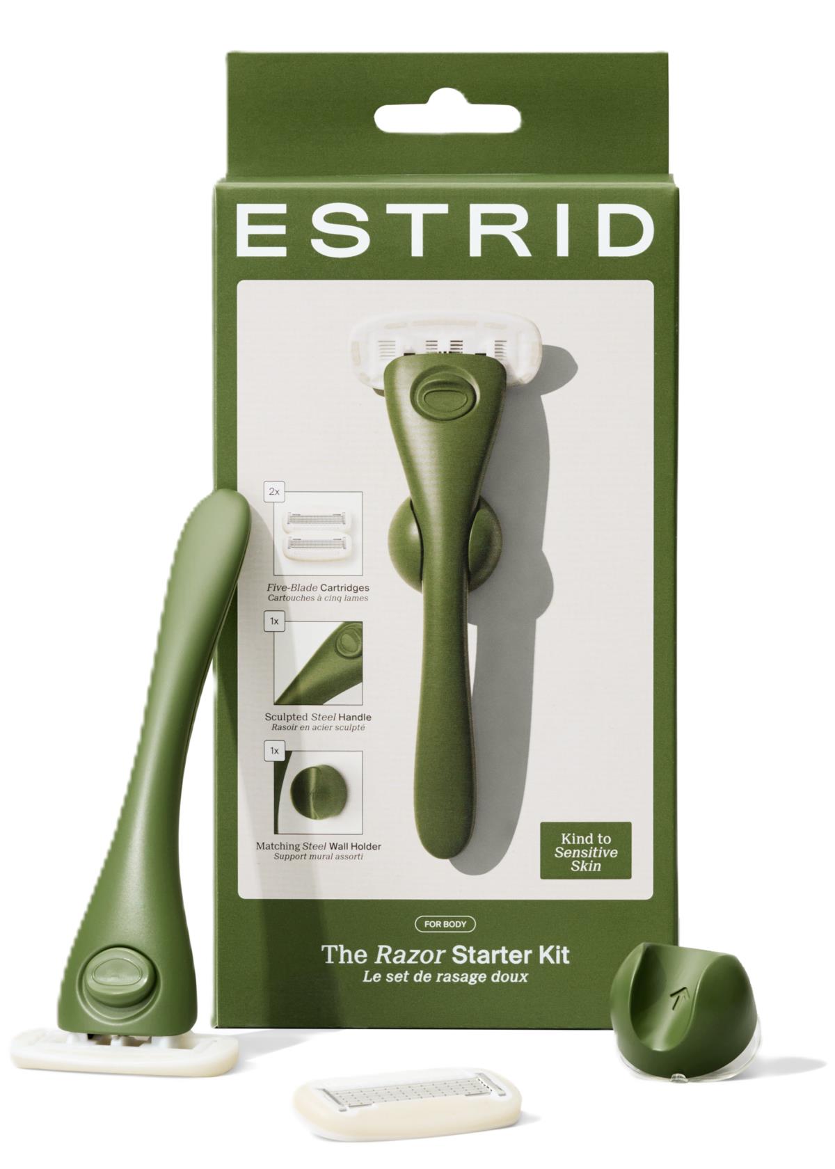 Estrid Travel Razor Estrid The Razor Starter Kit Moss | lyko.com