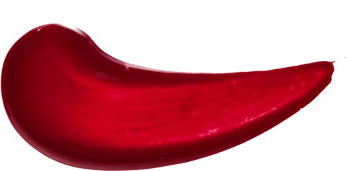 En lyse rød chilipepper med kurvet form og blank overflate.