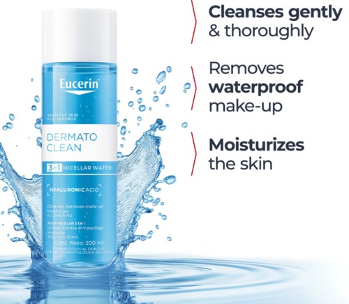 Мицеллярная вода Eucerin Dermatoclean 3 в 1 с гиалуроновой кислотой — фото 3